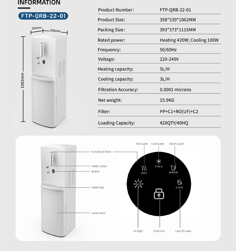 Máy lọc nước đứng thân thiện với người dùng